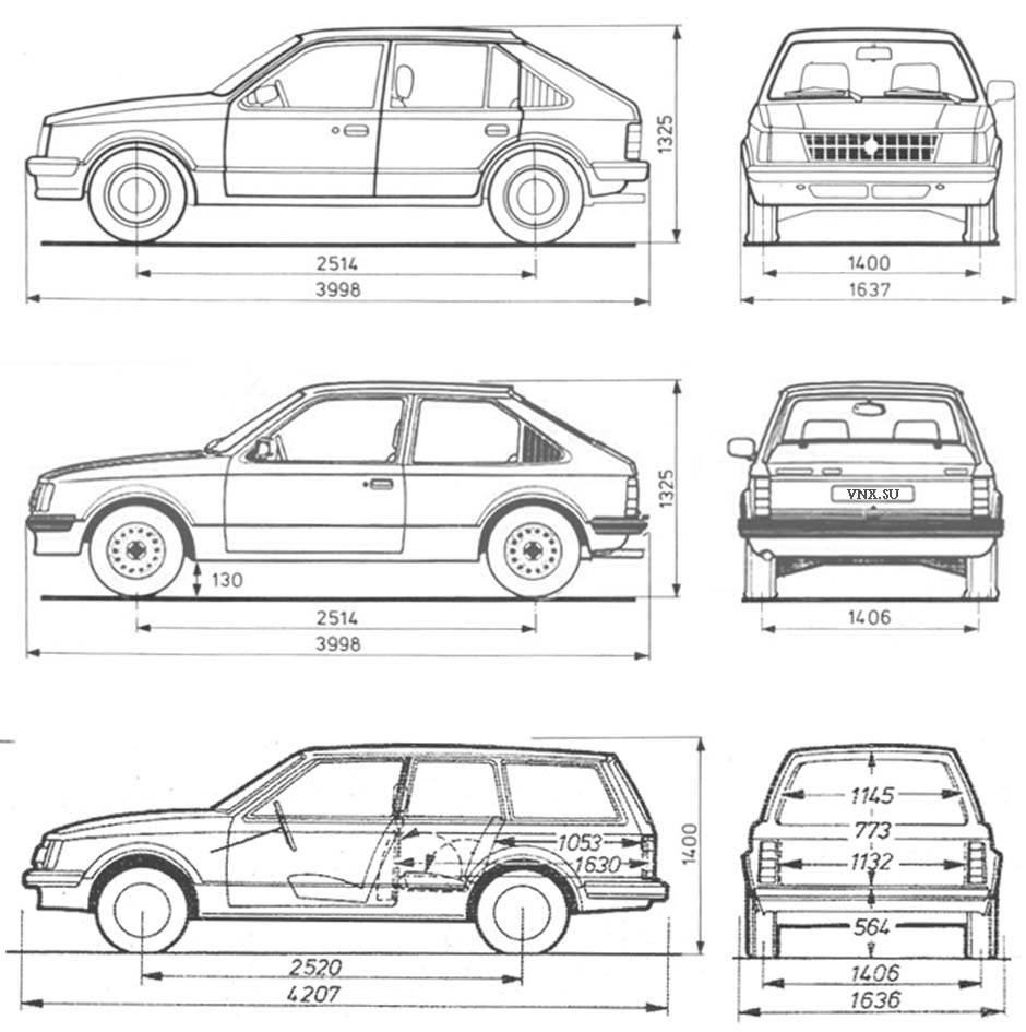 Чертежи опель. Opel Kadett габариты. Опель кадет e хэтчбек 1986 чертеж. Opel Kadett чертеж. Габариты Опель кадет универсал.