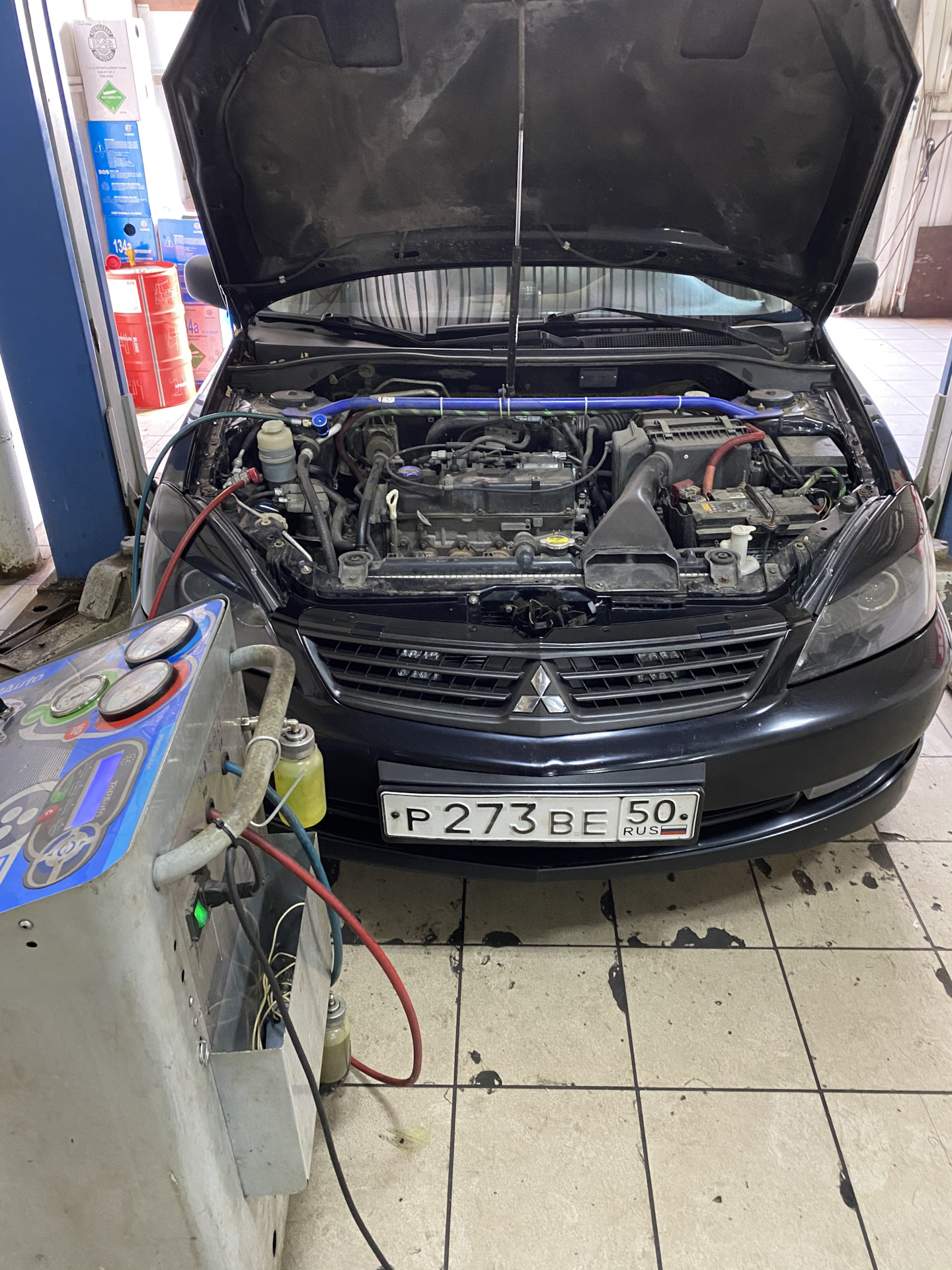 Заправка кондиционера и прокатка дисков — Mitsubishi Lancer IX, 1,6 л ...