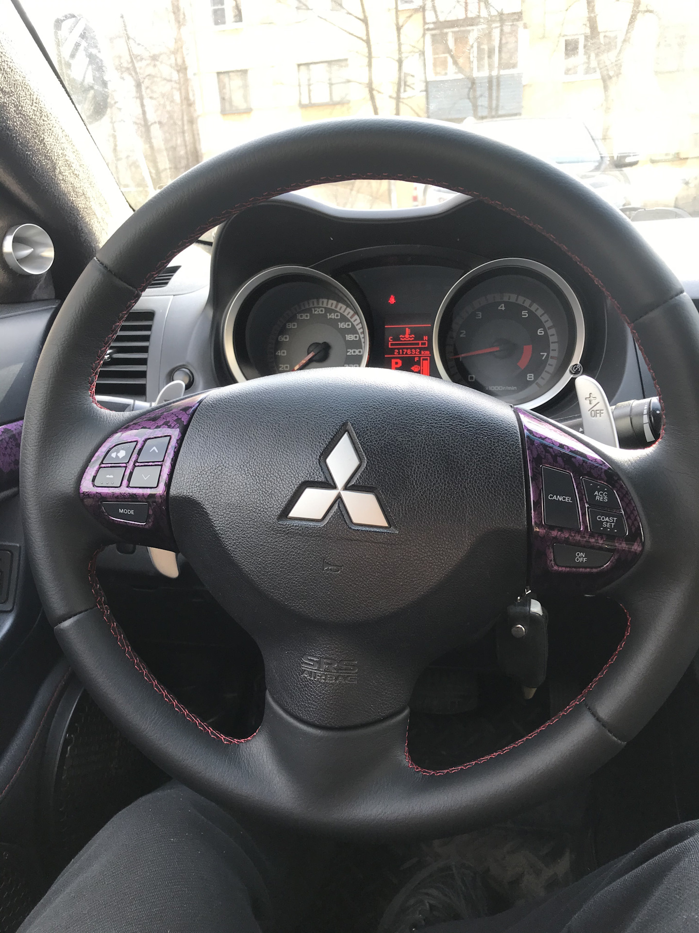 Перетяжка и перешив руля Lancer X - Mitsubishi Lancer X, 2 л, 2007 года стайлинг