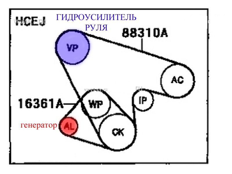 Схема ремня змз 406