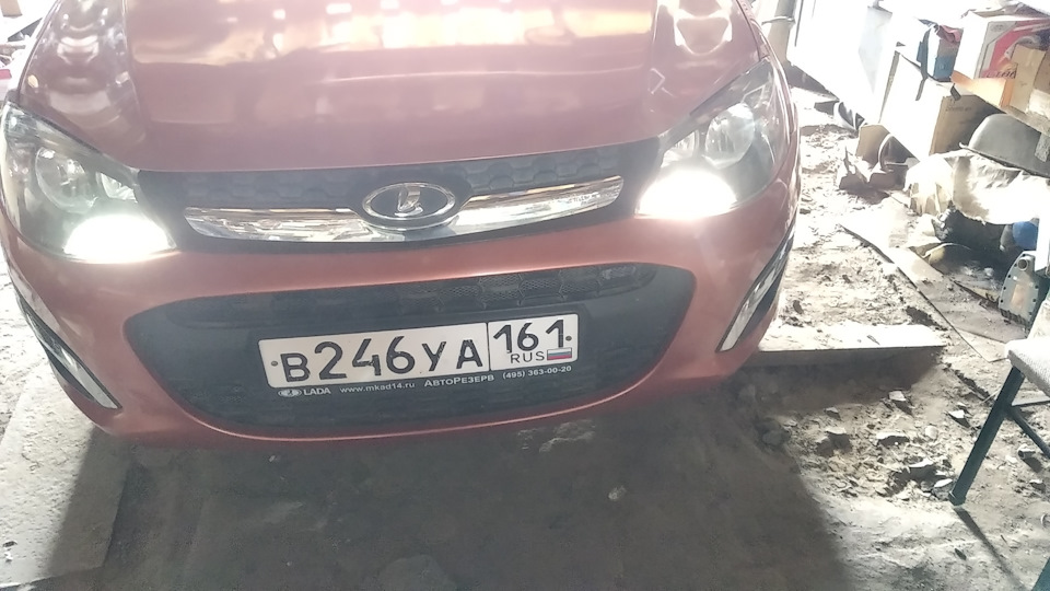 Замена масла и лампочек ходовых огней. — Lada Калина 2 хэтчбек, 1,6 л ...