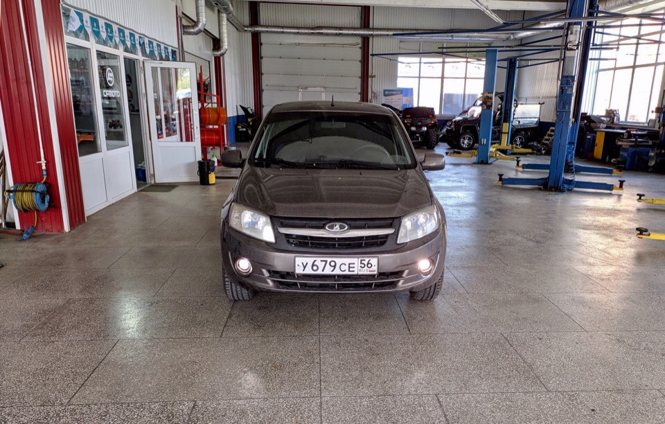 Установка Птф и замена ремня генератора — Lada Гранта (1G), 1,6 л, 2014 ...