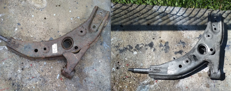 Очистка ржавчины с деталей передней подвески электролизом. — Mazda 323 ...