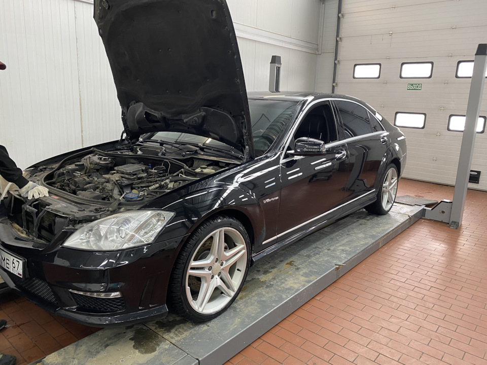 #14 Концевик капота и облицовка замка — Mercedes-Benz S-Class (W221), 5 ...