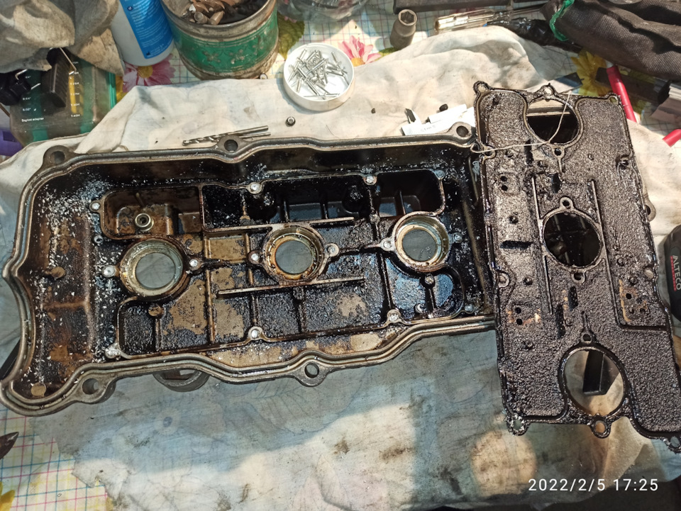 Чистка маслоотделителя на дальней голове. — Toyota Highlander (XU20), 3 ...