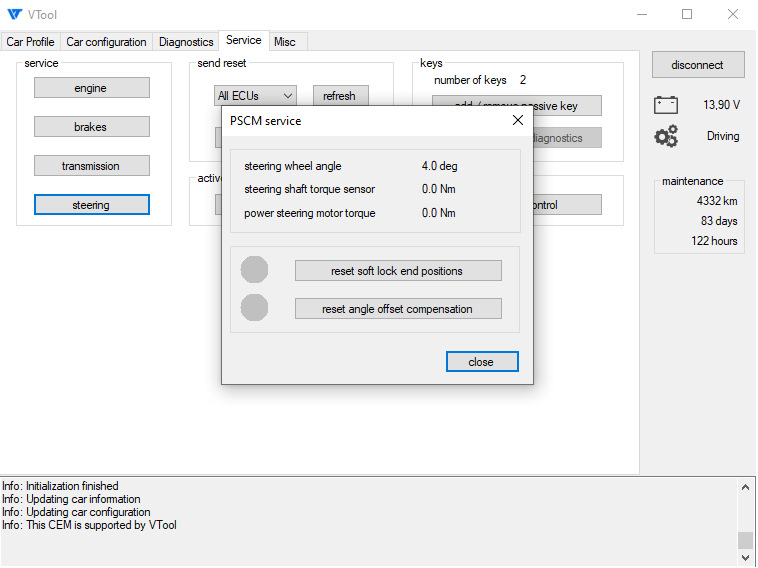 адаптации PSCM — Volvo XC90 (2G)