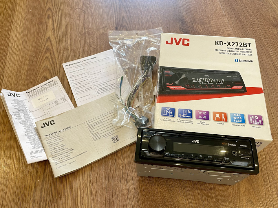 Установка автомагнитолы JVC KD-X272BT — Lada Largus Фургон, 1,6 л, 2019 ...