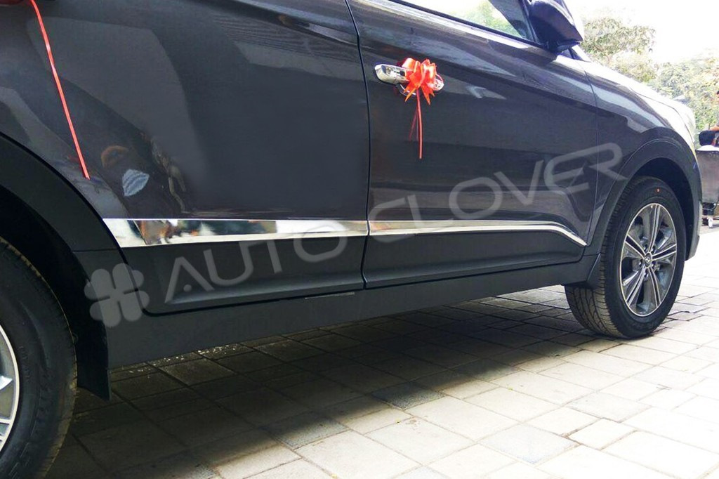Как выглядит молдинг на машине МОЛДИНГИ НА ДВЕРИ - Hyundai Creta (2G), 1,6 л, 2021 года стайлинг DRIVE2