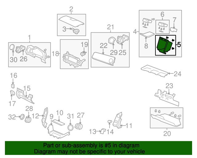 77286SZAA00ZA Pocket assembly, heated seat switch *nh167l* (graphite
