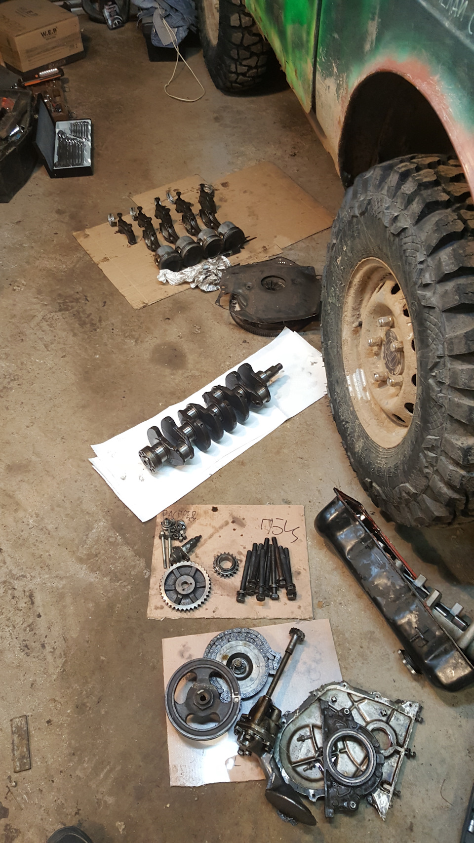 Головка на 17 в поддоне картера. — Lada 4x4 3D, 1,7 л, 1996 года ...