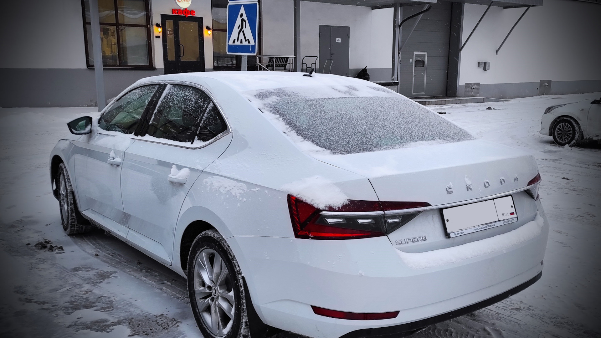 Skoda Superb Winter Forest