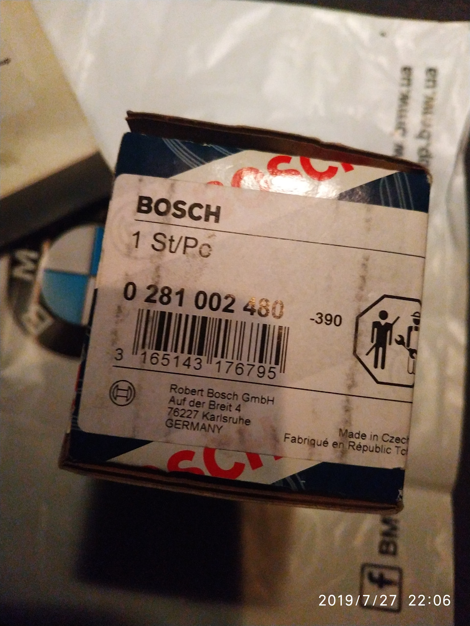 Фото в бортжурнале BMW 5 series (E39). Запчасти на фото: 0281002480