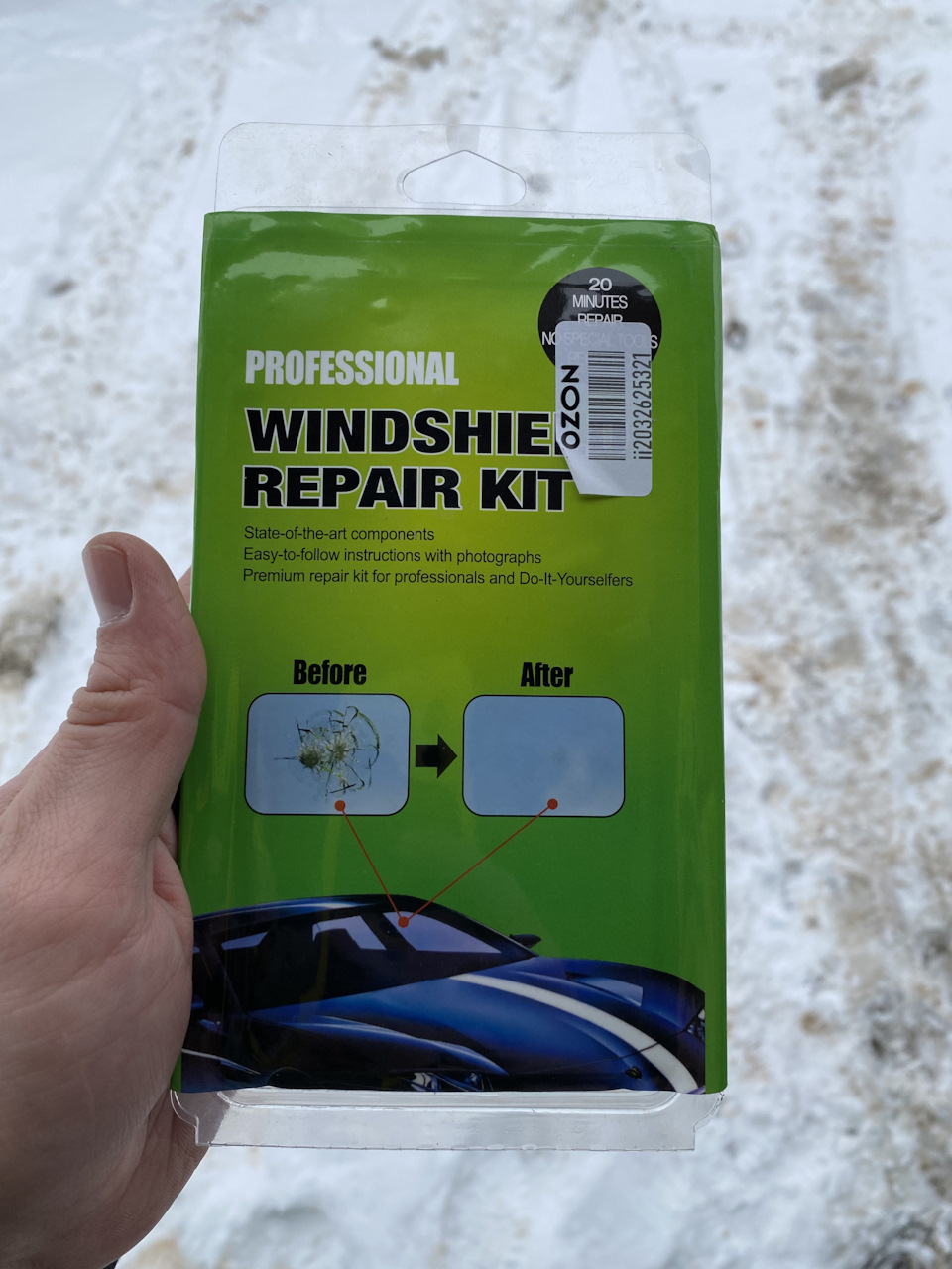 Скол, трещина на лобовом — Toyota Avensis II, 1,8 л, 2005 года | своими ...