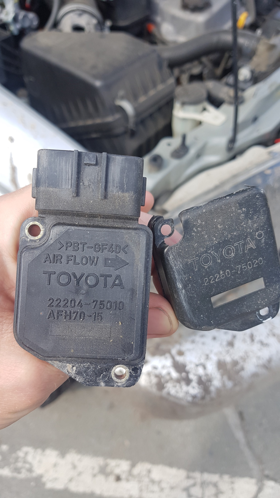 MAF(ДМРВ) датчик массового расхода воздуха Surf 185 2001г. 3rz-fe 01.06.21  — Toyota Hilux Surf (3G), 2,7 л, 2001 года | своими руками | DRIVE2