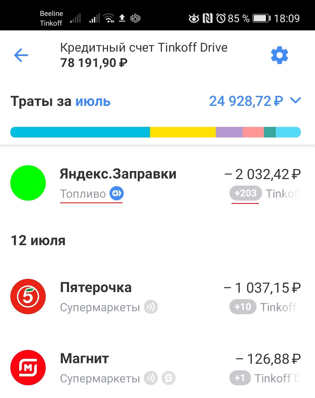 Карта тинькофф кэшбэк заправки