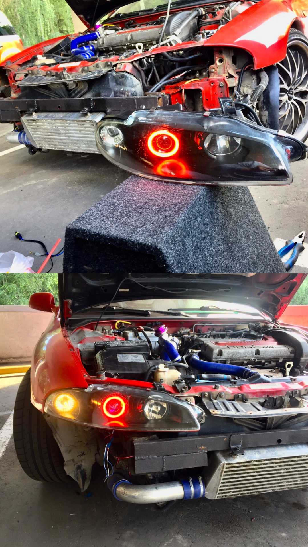 Замена масла. Замена правого внутреннего шруса. — Mazda 626 IV (GE), 1 ...