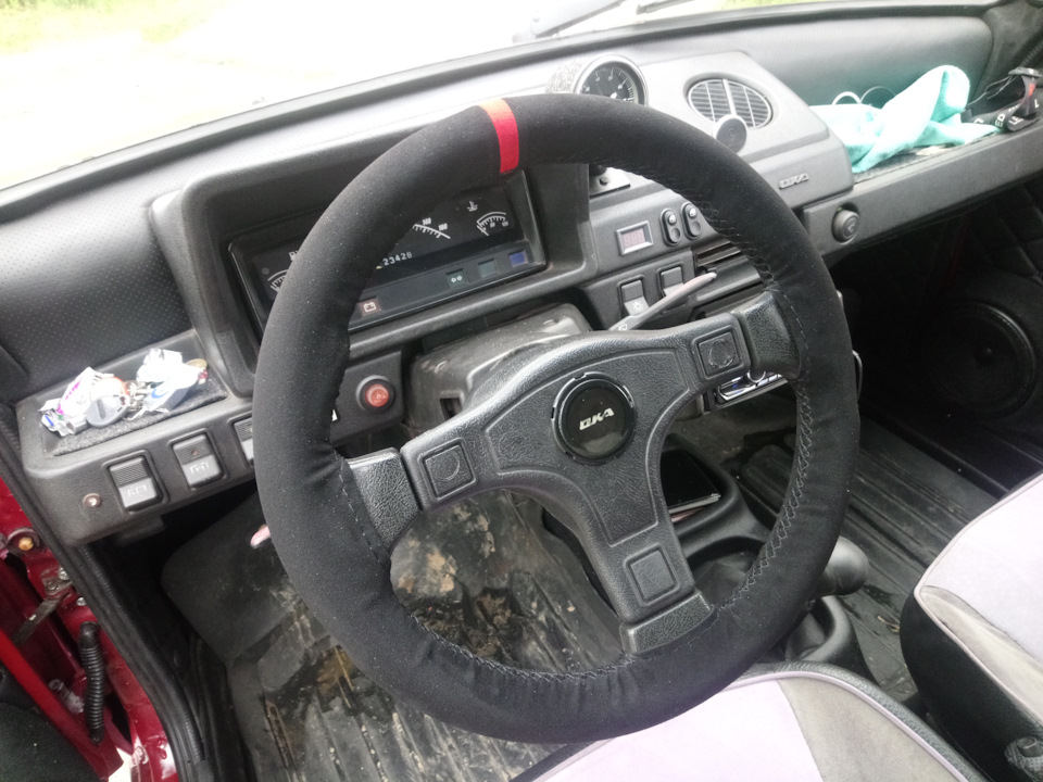 Замшевый руль — СеАЗ Ока 11113, 0,8 л, 1999 года | стайлинг | DRIVE2