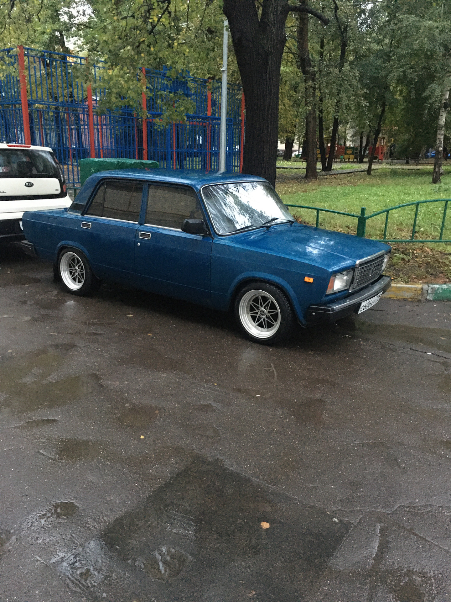 Занижение ваз 2107 на дисках work+equip 03 — Lada 21074, 1,6 л, 2002 года |  тюнинг | DRIVE2