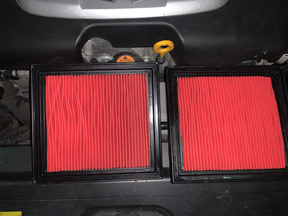 Фото 2. Состояние новых фильтров после перегазовки. — Infiniti G37 Coupe