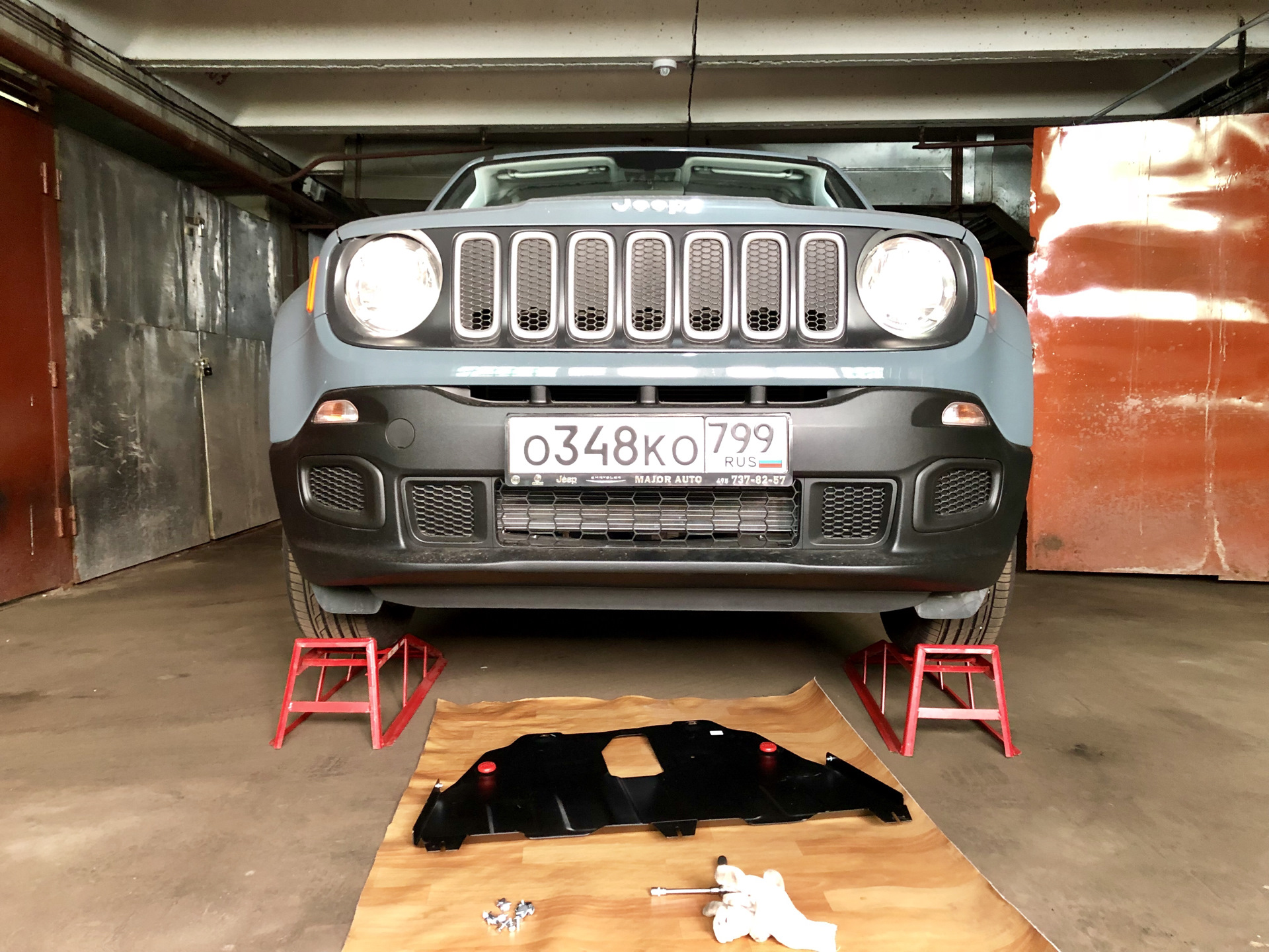 Готов к бездорожью (установка защиты двигателя) — Jeep Renegade, 1,6 л,  2018 года | аксессуары | DRIVE2