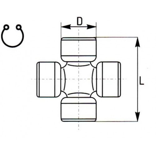 Крестовина кардана чертеж