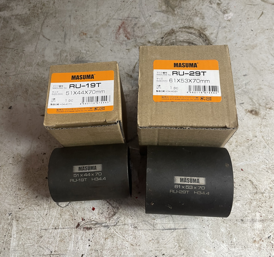 Оправки MASUMA — Suzuki Jimny (1G). Запчасти на фото: RU19T, RU29T