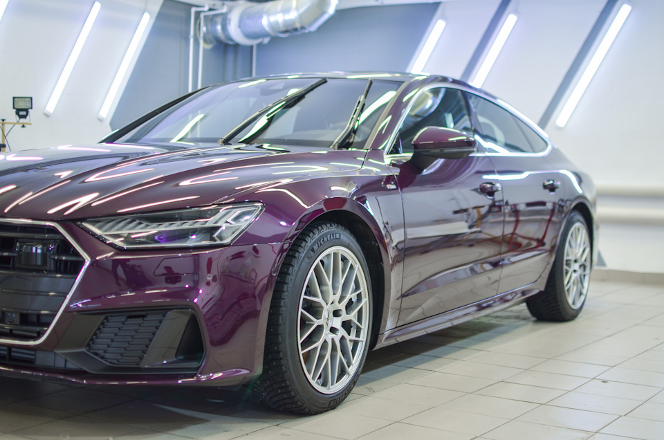 Audi a7 фиолетовая