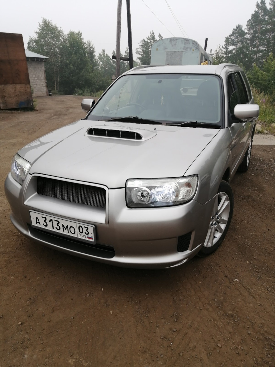 Пленка после покраски и немного стилька. — Subaru Forester (SG), 2 л, 2005  года | стайлинг | DRIVE2