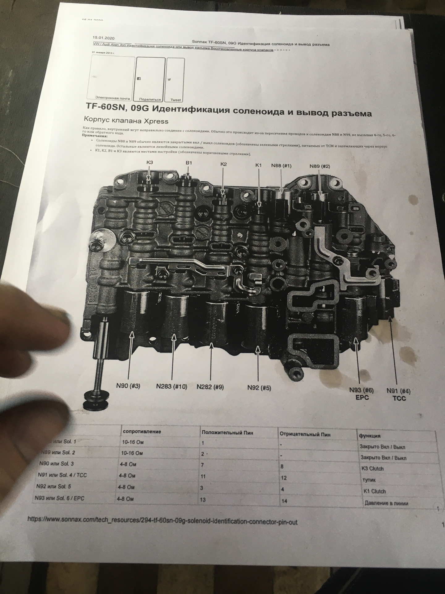 Акпп aisin 09g схема