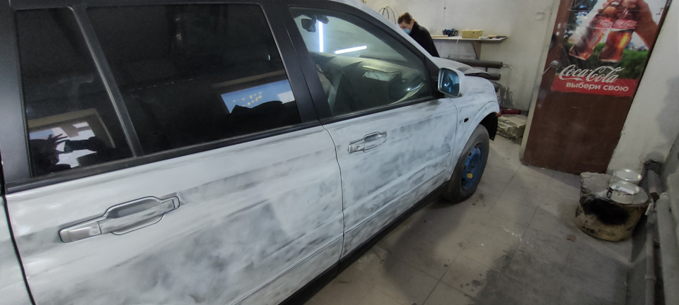 Покраска в Титан (аналог Раптора) — SsangYong Kyron, 2 л, 2008 года ...