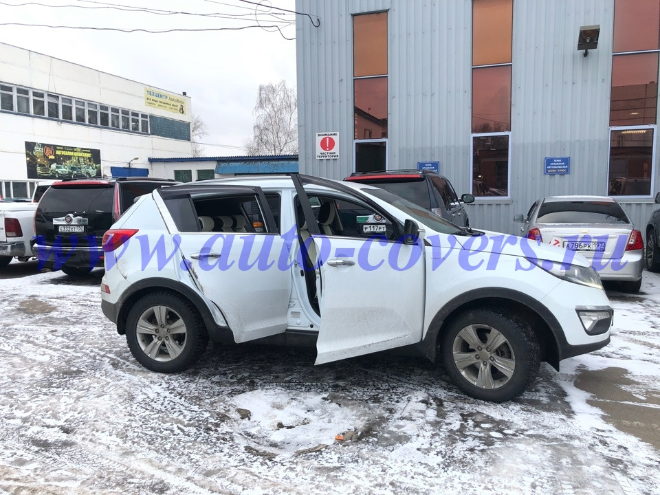 Чехлы на Киа Спортейдж 3 из Экокожи Ромб, заказ с установкой авточехлов ...