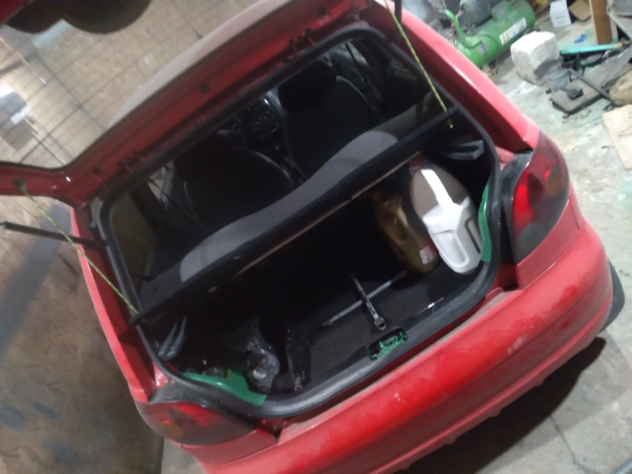 Задняя полка из фанеры в матиз — Daewoo Matiz (M100/M150), 0,8 л, 2007 ...