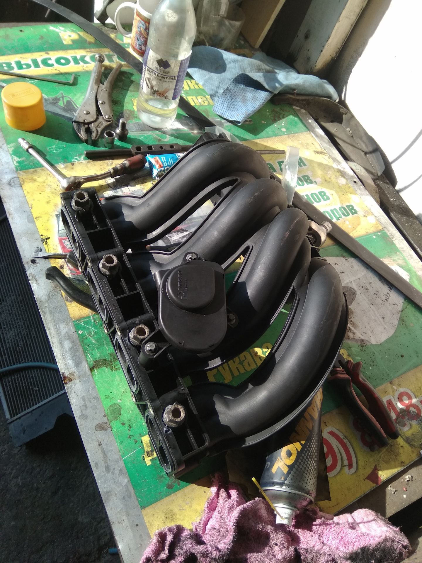 Удаление вихревых заслонок — Mercedes-Benz E-Class (W210), 2,2 л, 2000 ...