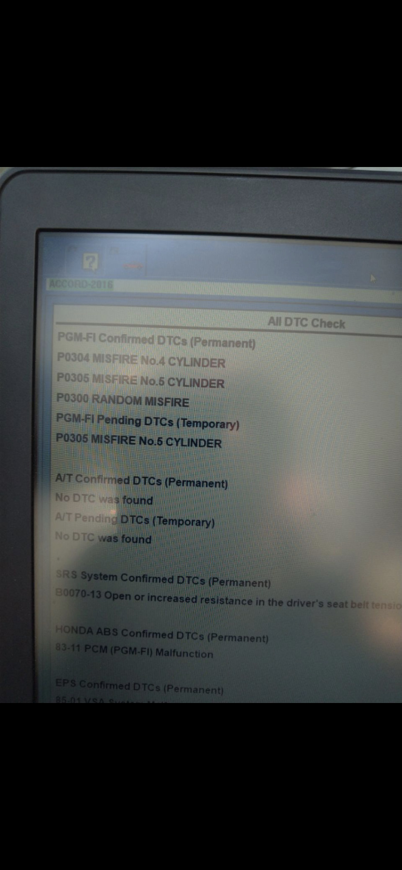 Пропуски в зажигании + блок ABC/VSA — Honda Accord (9G), 3,5 л, 2016 ...