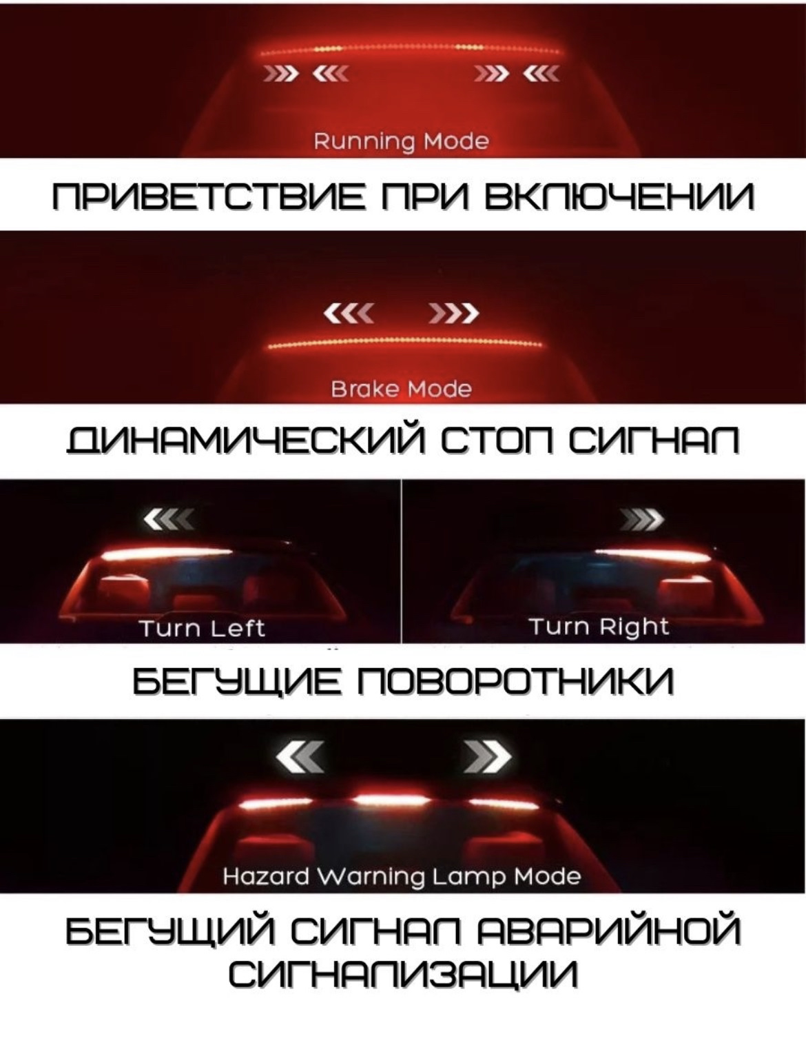 Динамический стоп сигнал. Стоп сигнал муравей.