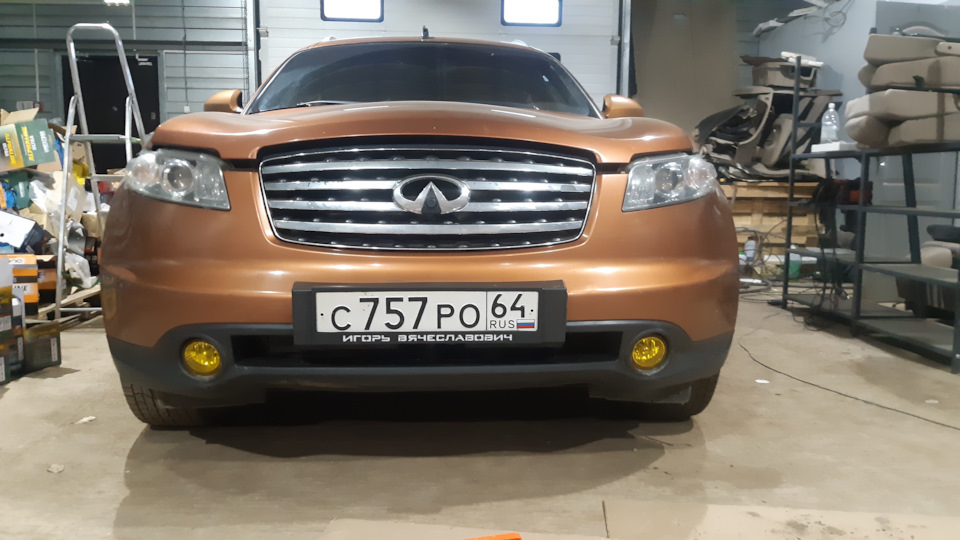 Туманки. — Infiniti FX (1G), 4,5 л, 2004 года | своими руками | DRIVE2