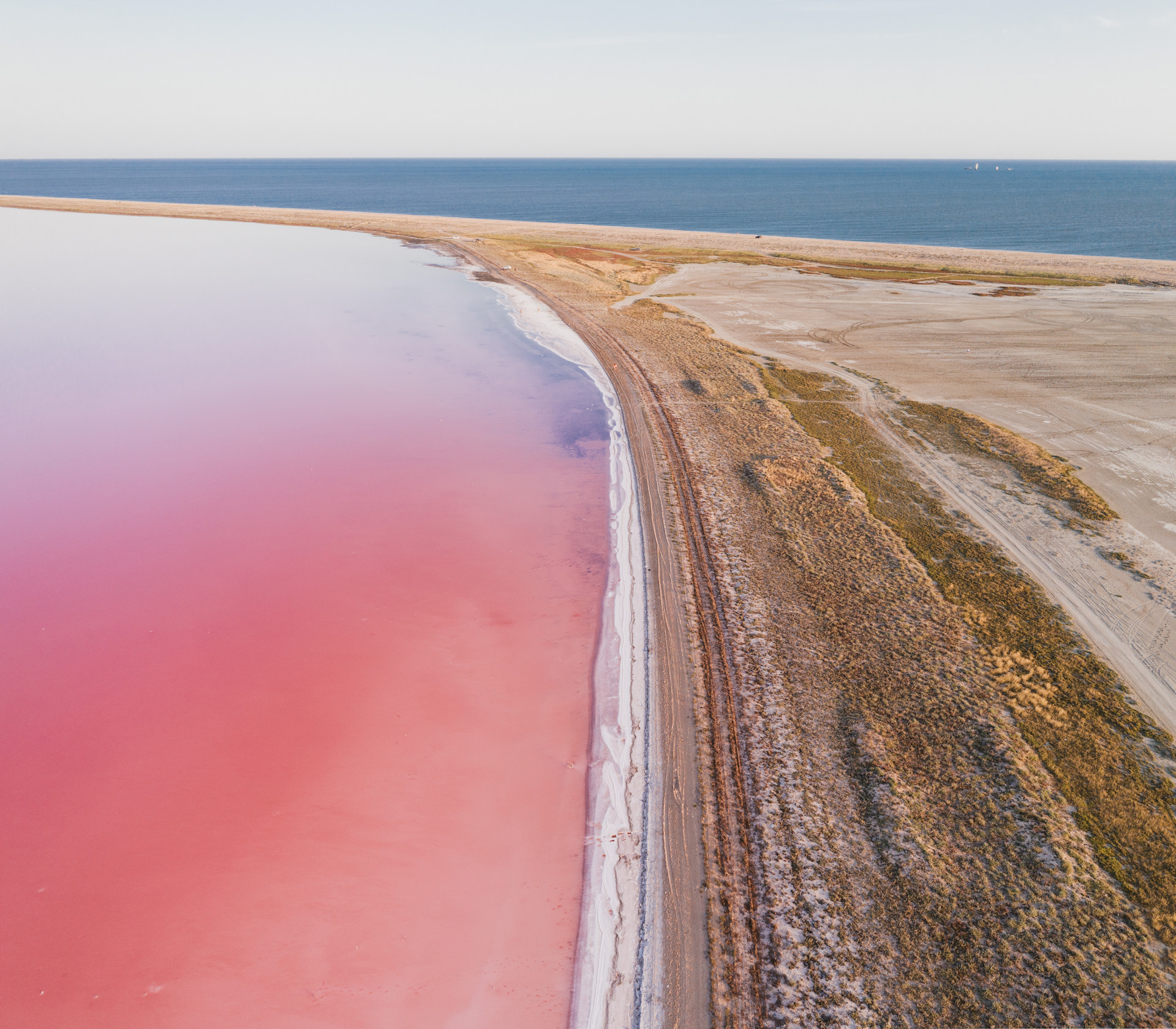 Кояшское розовое озеро в Крыму