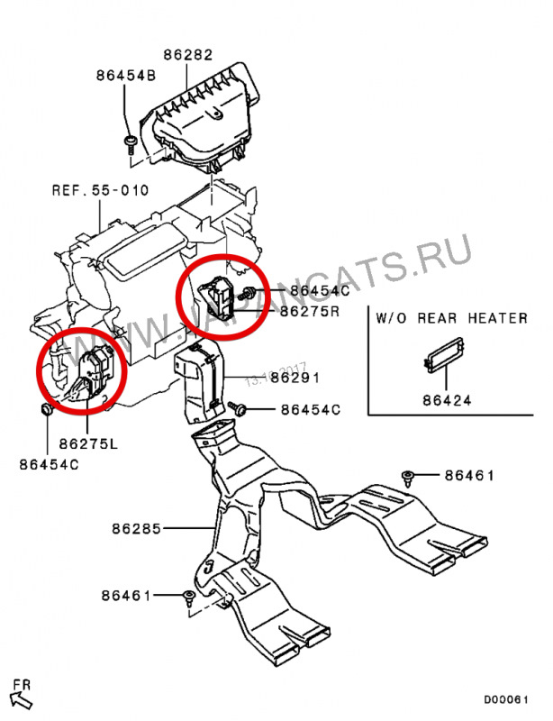 Фото в бортжурнале Mitsubishi Colt VI. Запчасти на фото: S5010, D00061
