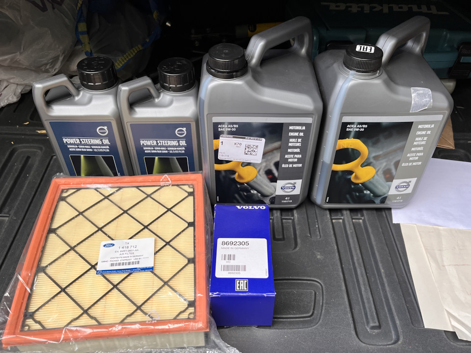 Масло в двигателе, масло гур и подтяжка рейки — Volvo S80 (2G), 2,5 л ...