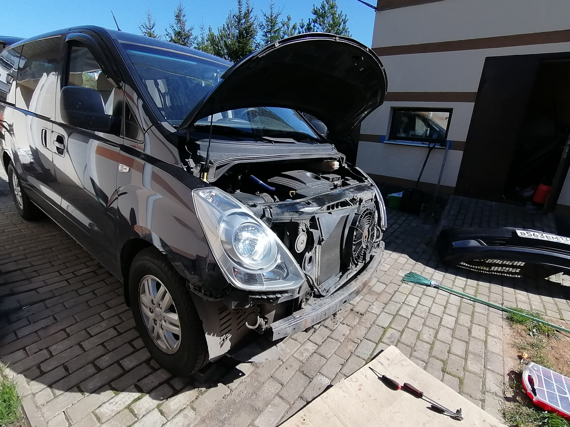 Новая правая фара — Hyundai H-1 (2G), 2,5 л, 2008 года | своими руками ...