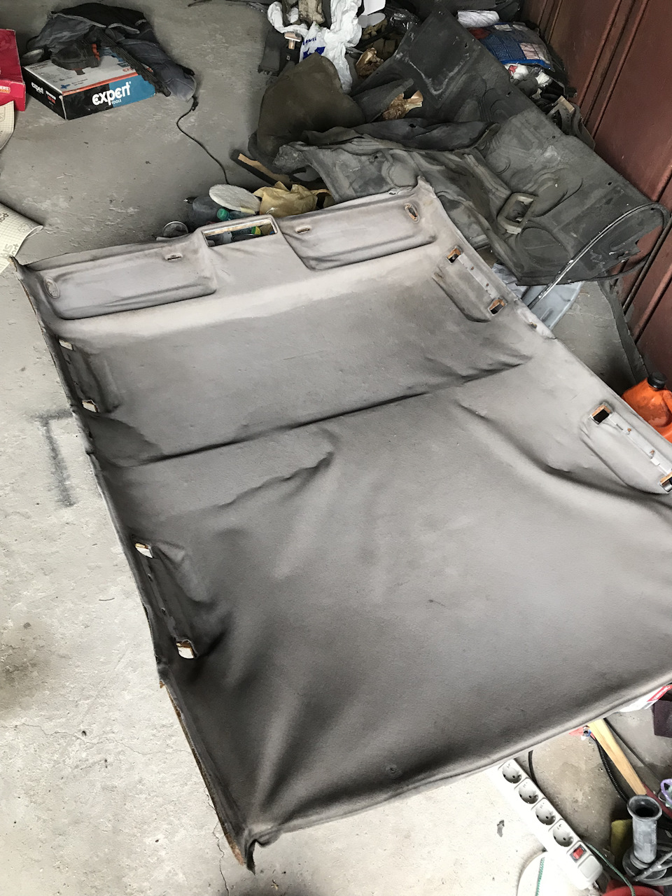 Сборка салона ( поклейка потолка и стоек ) — BMW 5 series (E34), 2 л ...