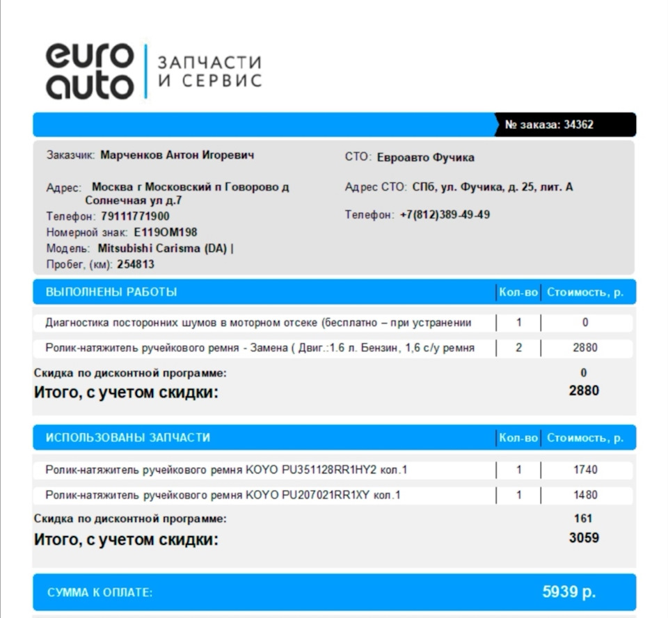 Умерли натяжные ролики — Mitsubishi FTO, 2 л, 1998 года | визит на ...
