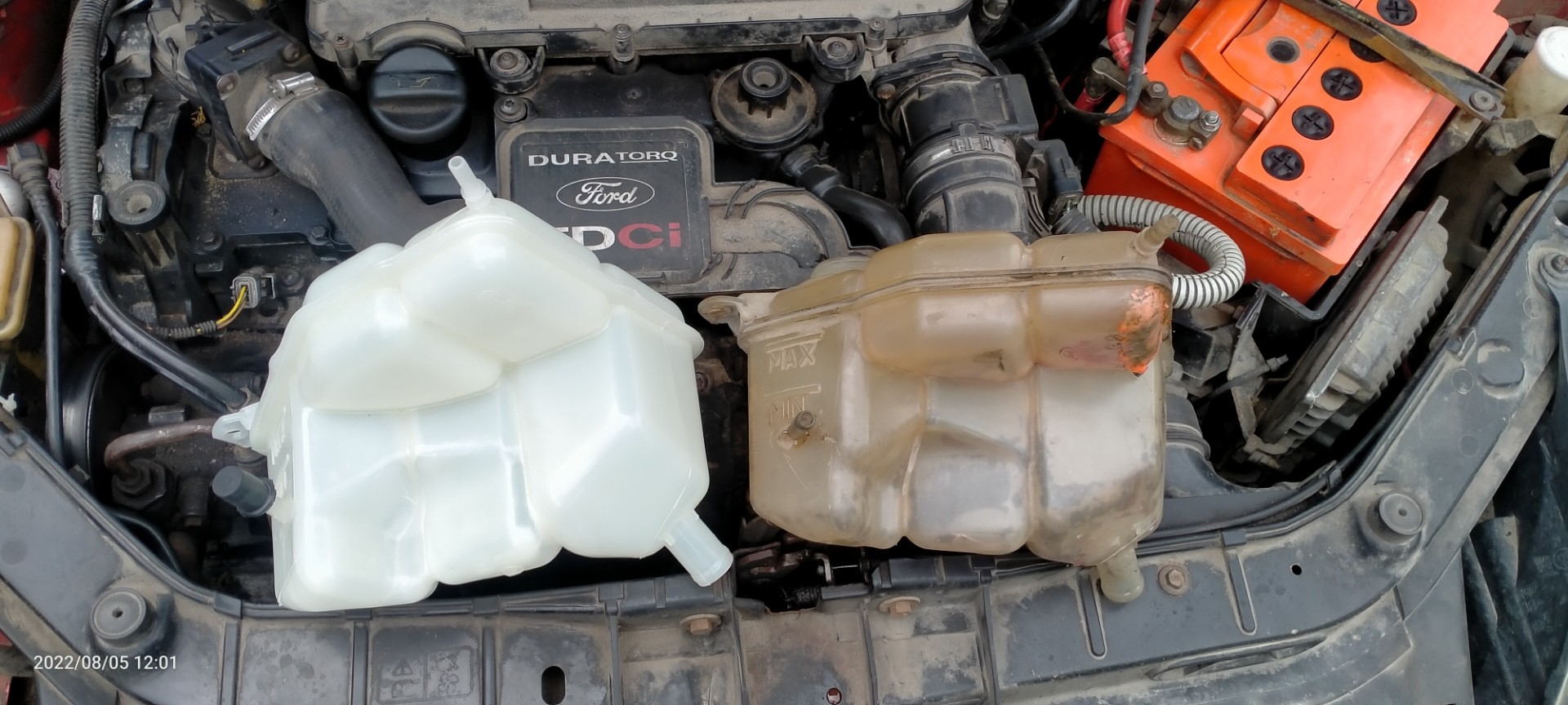 Расширительный бачок 1.4 tdci — Ford Fiesta (Mk V), 1,4 л, 2003 года ...