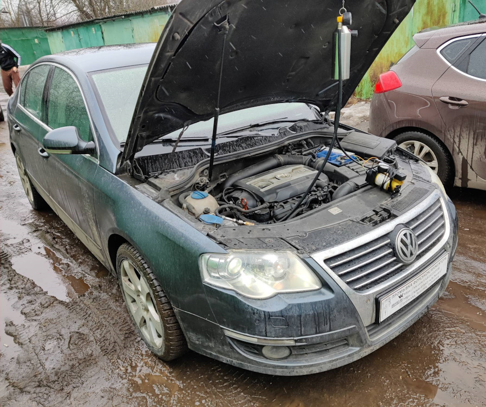 VW Passat B6 промывка топливных форсунок/инжектора — Промывка форсунок ...