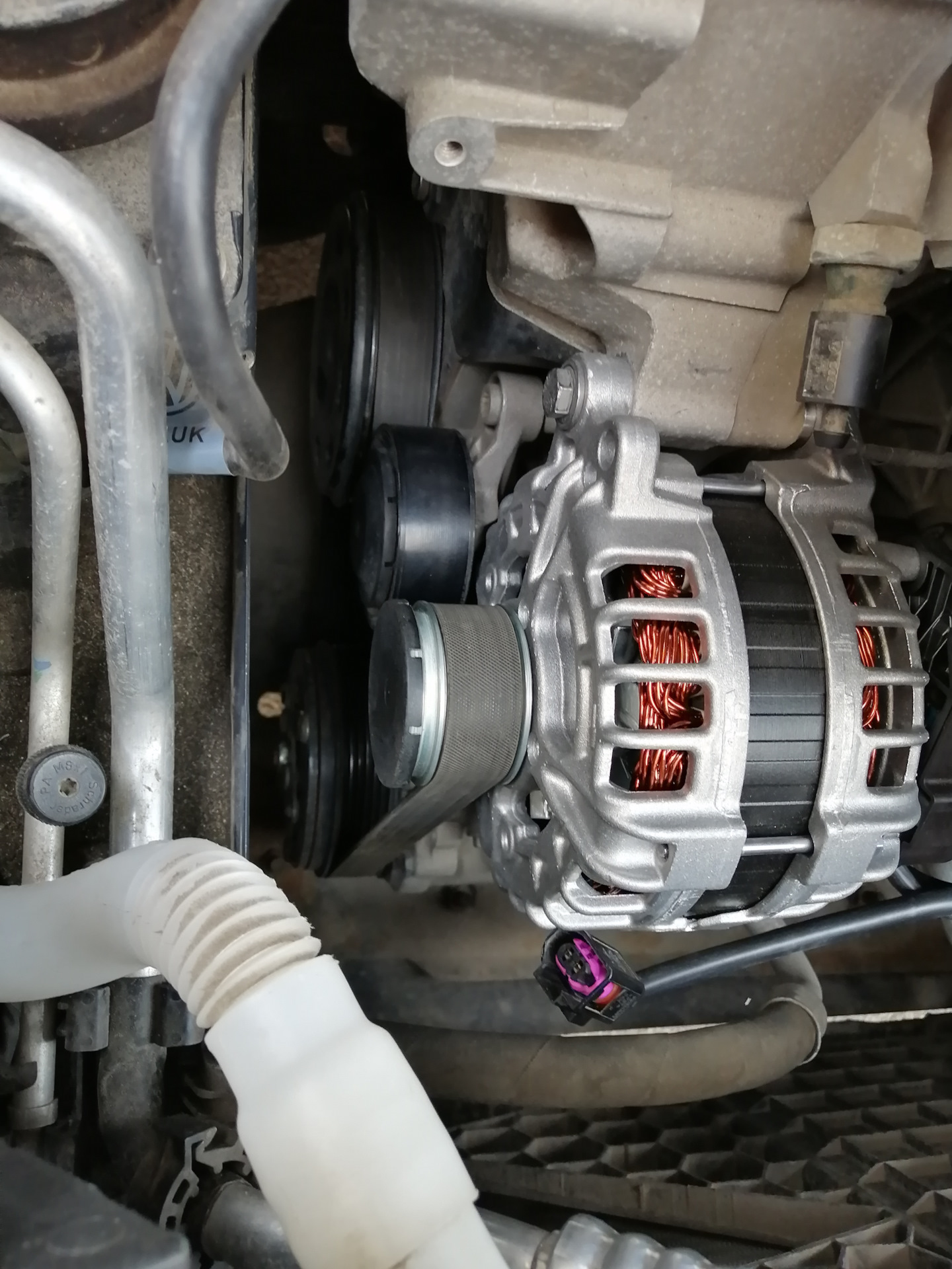 Установка генератора на 140А и "умная" клемма. — Volkswagen Polo Sedan ...