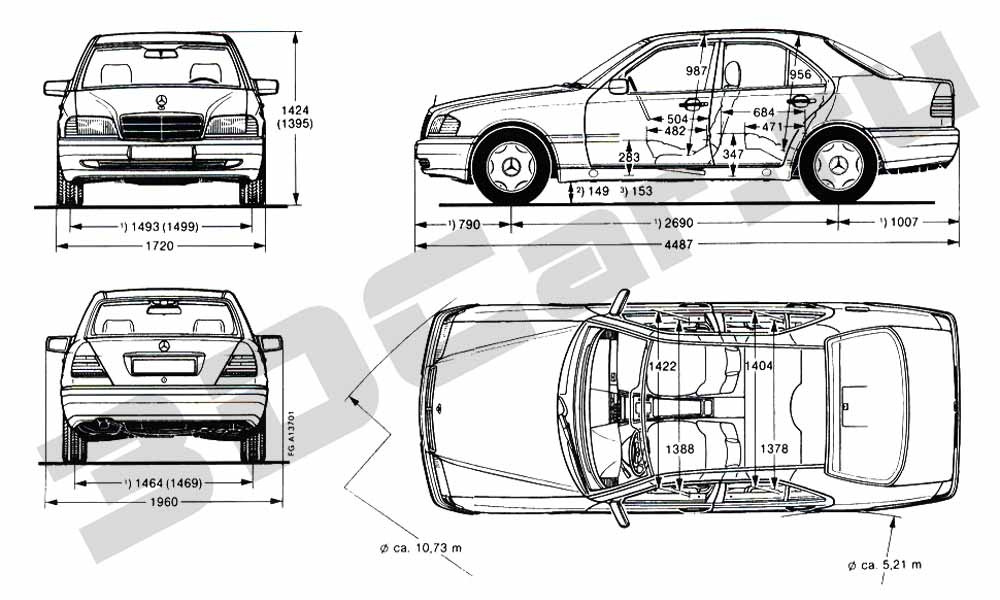 Схема кузова w124