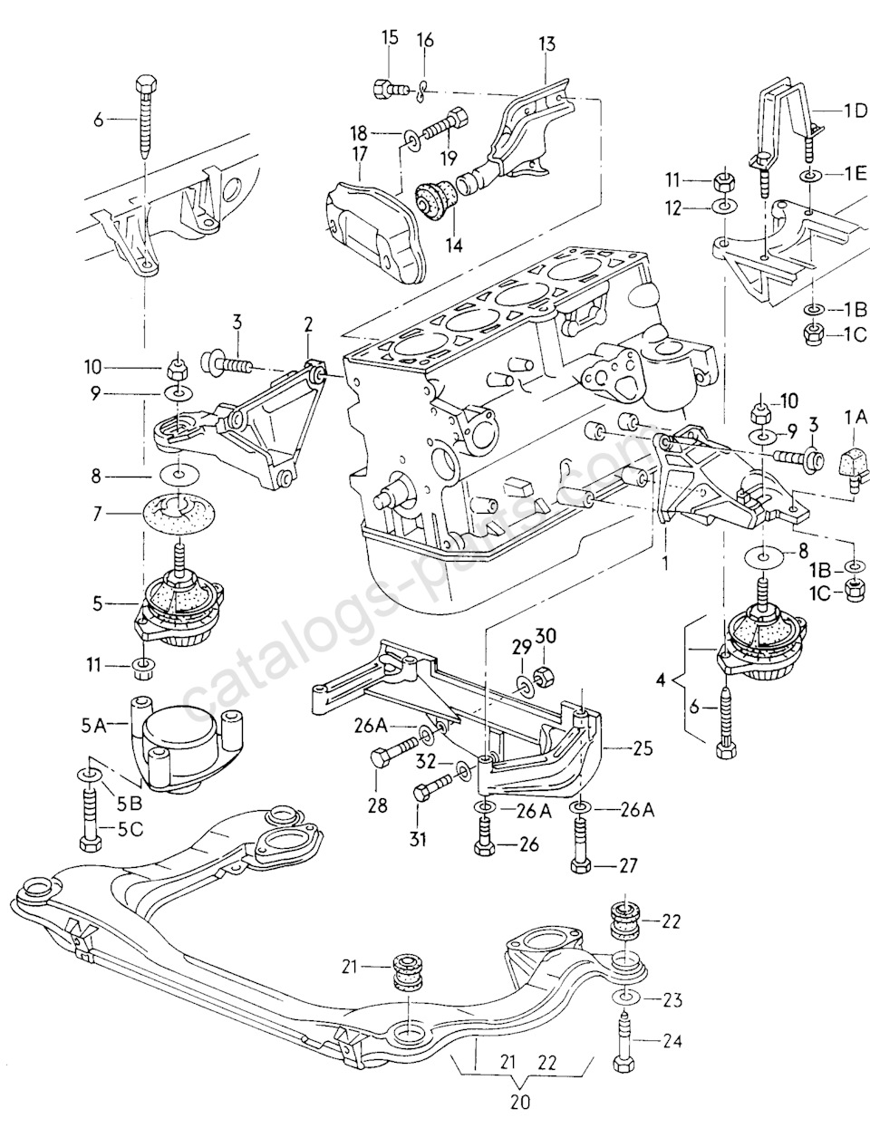 Нужна помощь с номерами сайлентблоков (подрамник, рычаги) AUDI 80