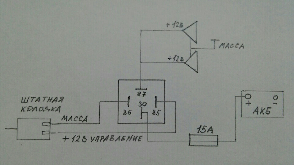 Гранта звуковой сигнал схема