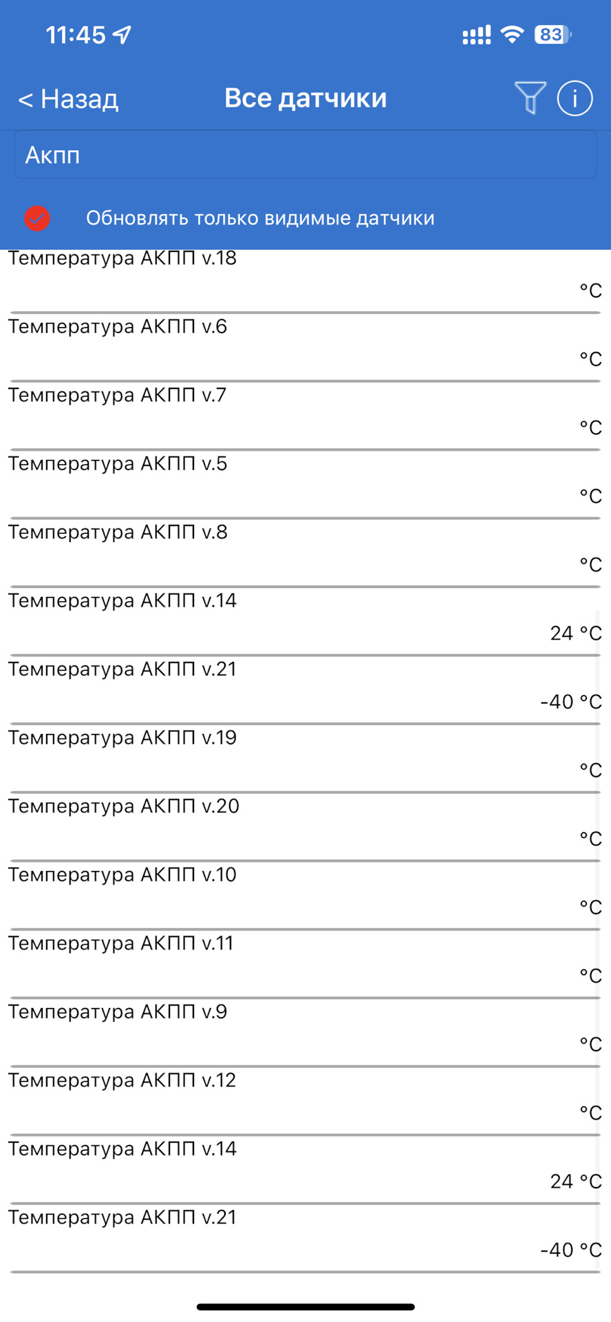 Car scanner проверка Температура Акпп на камри 40 3.5 — Toyota Camry  (XV40), 3,5 л, 2009 года | другое | DRIVE2