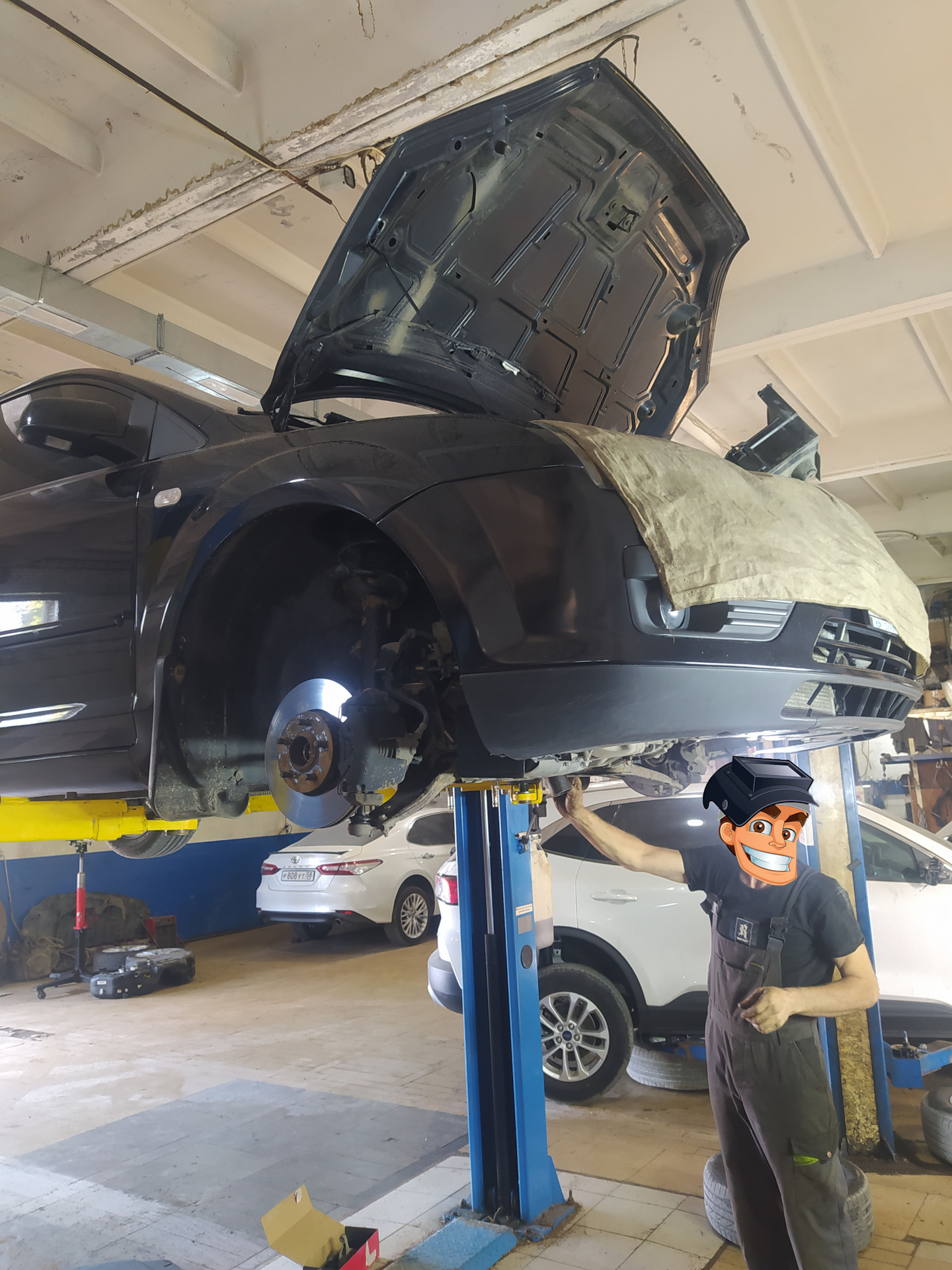 Замена двухмассового маховика на одномассовый от ford focus 2 1.8L ...